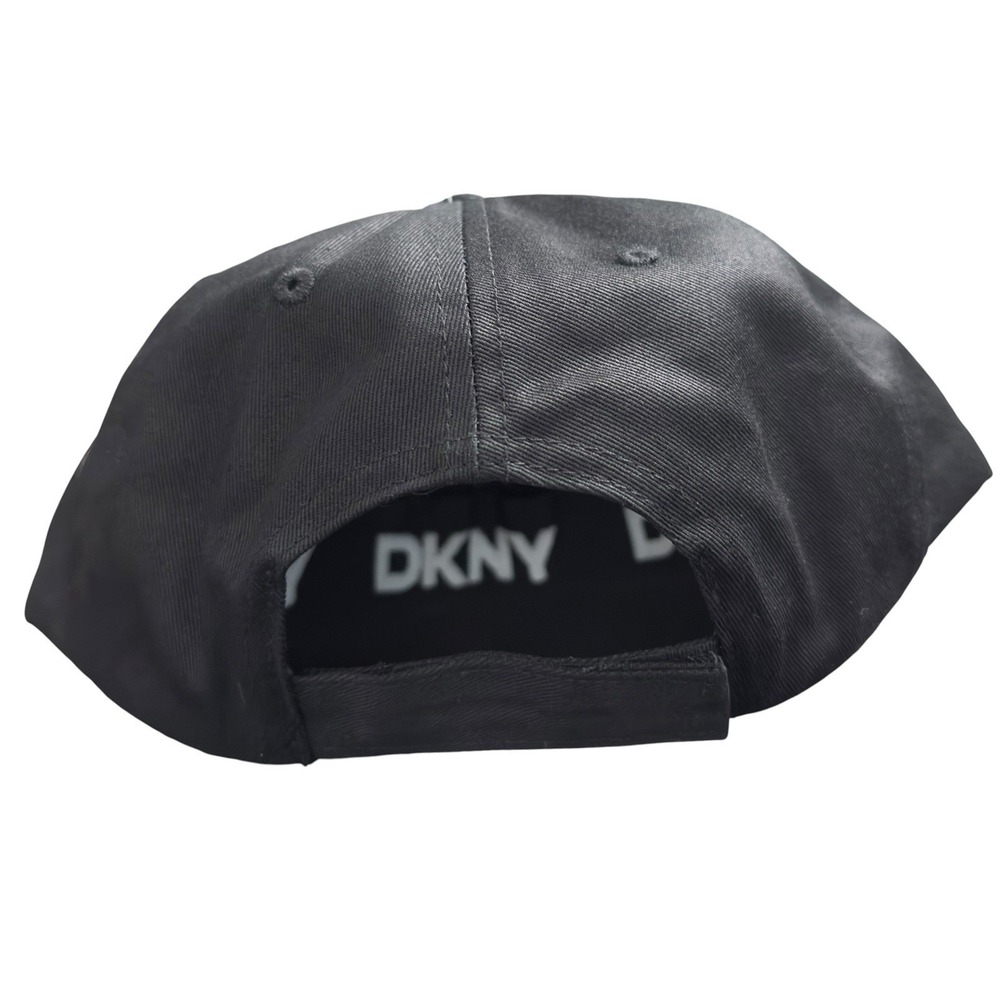 DKNY Donna Karen Patches 1989 Peace Skull Star New York City Strapback Black Hat - Picture 6 of 9